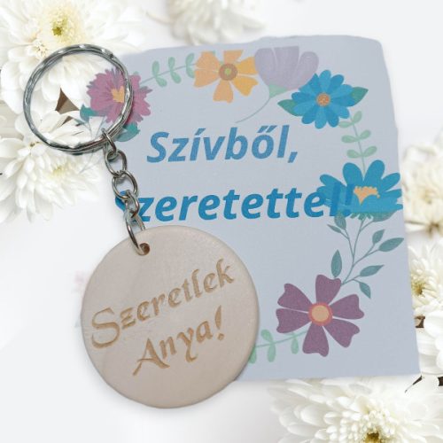 Szeretlek Anya Kulcstartó!